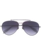 Alexander Mcqueen Eyewear - Piercing Shield Aviator Sunglasses - Men - Acetate/metal - One Size, Grey, Acetate/metal