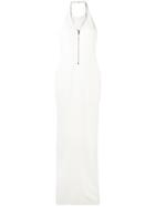Alexander Wang Zipped Halter-neck Maxi Dress - White
