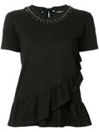 Markus Lupfer Embellished Round Neck T-shirt - Black