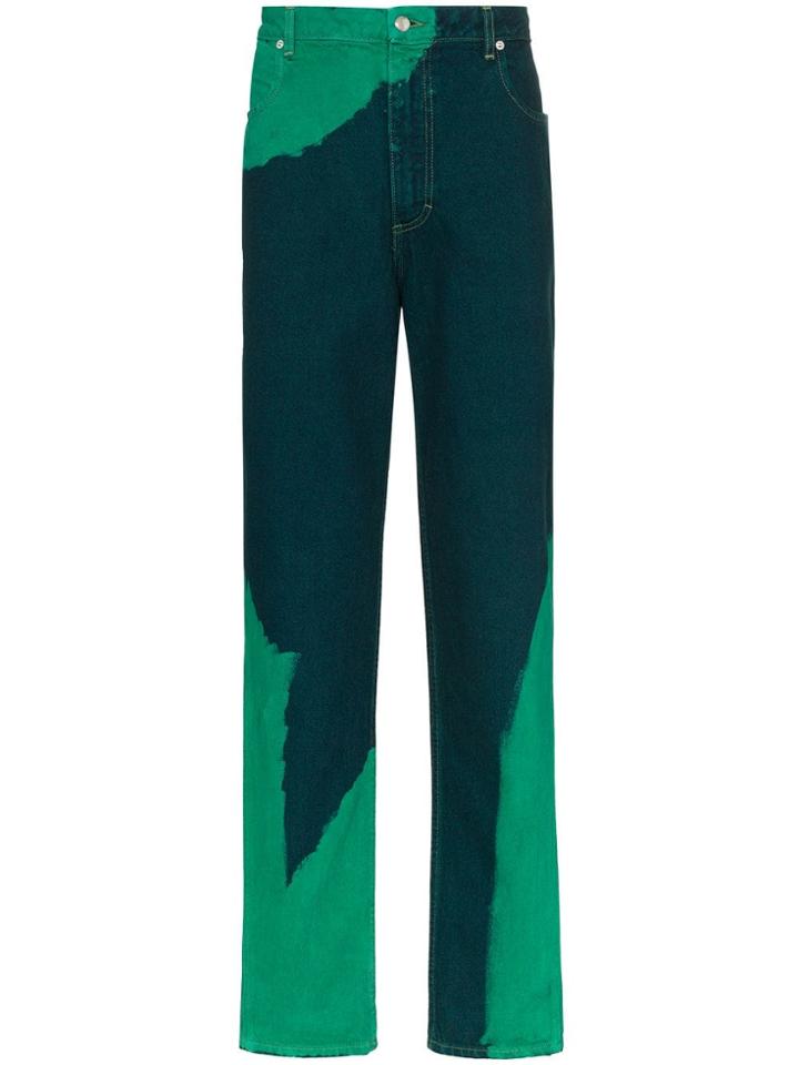 Eckhaus Latta Dyed Straight-leg Jeans - Blue