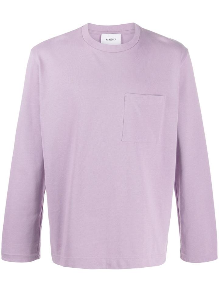 Nanushka Boxy Long-sleeve T-shirt - Purple
