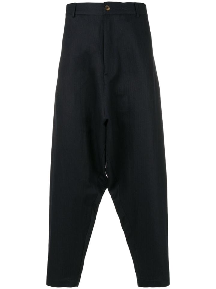 Société Anonyme Cropped Drop Crotch Trousers - Blue