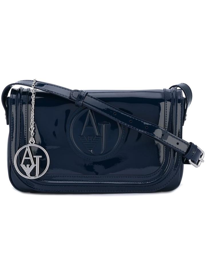 Armani Jeans Logo Shoulder Bag, Women's, Blue