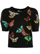 Alice+olivia Ciara Butterfly Sweater - Black