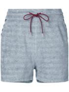 Loveless - Striped Drawstring Shorts - Women - Cotton/polyester - 36, Grey, Cotton/polyester