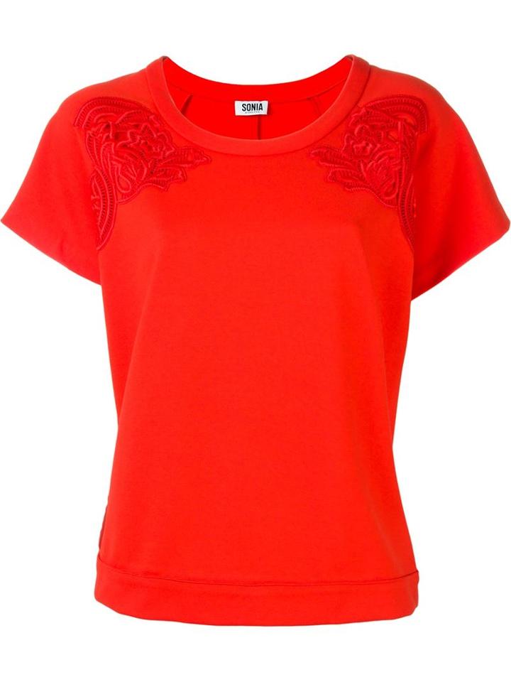 Sonia By Sonia Rykiel Lace Embroidery Wide Fit T-shirt