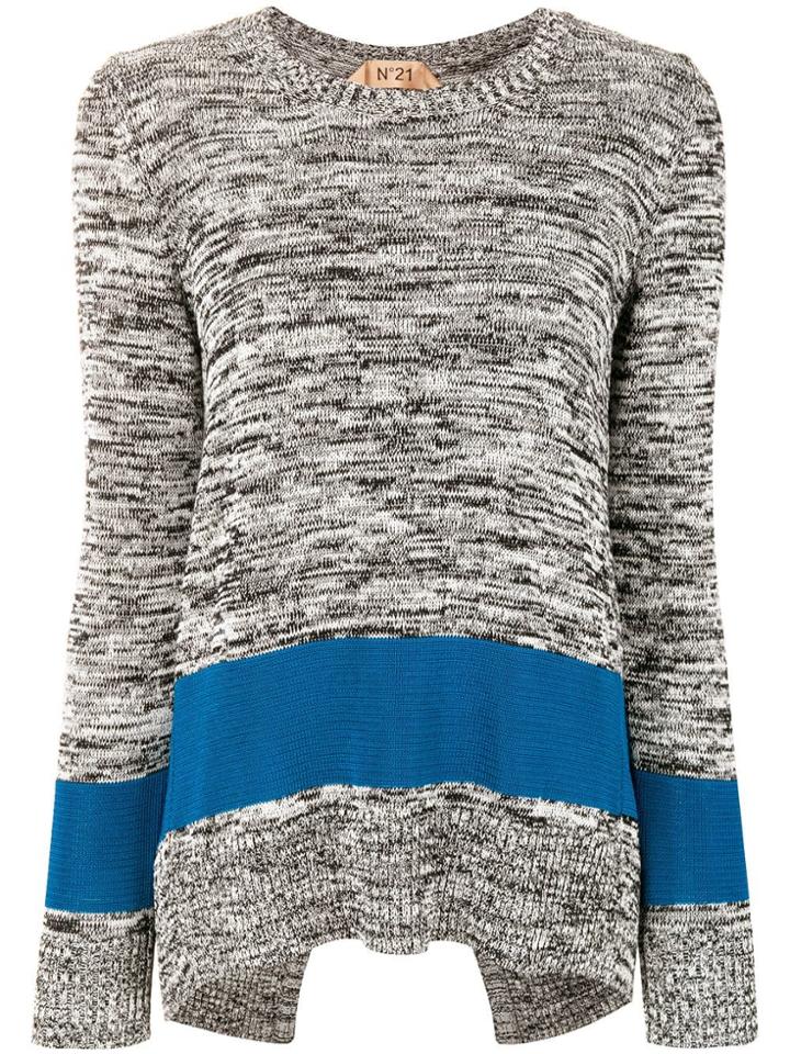 Nº21 Colourblock Sweater - Grey
