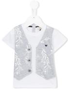 Armani Junior - Vest Print T-shirt - Kids - Cotton - 12 Mth, White