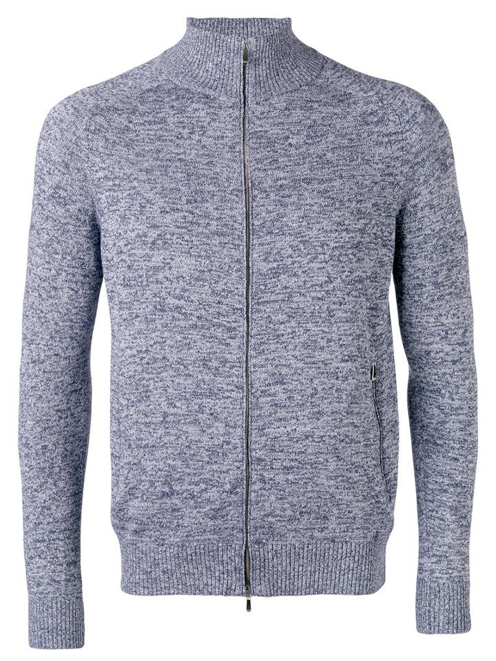 Malo - Zipped Cardigan - Men - Cotton - 50, Blue, Cotton