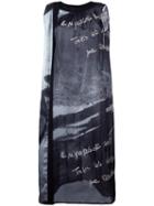 Yohji Yamamoto Vintage Printed Sleeveless Dress, Women's, Size: Small, Black