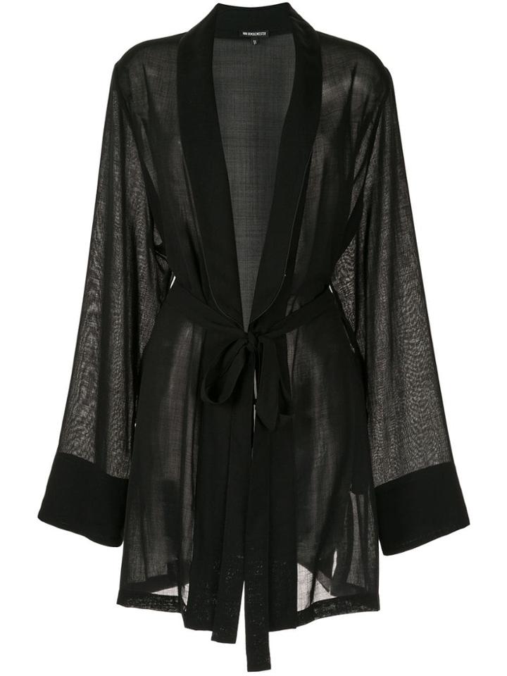Ann Demeulemeester Voile Cardigan - Black