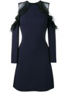 Huishan Zhang Off Shoulder Ruffle Dress - Blue