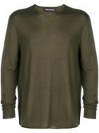 Neil Barrett Unfinished Hem Jumper - Green
