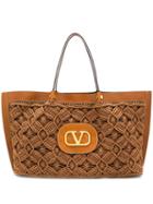 Valentino Valentino Garavani Vlogo Tote Bag - Brown