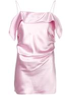 Helmut Lang Foldover Neck Top - Pink & Purple