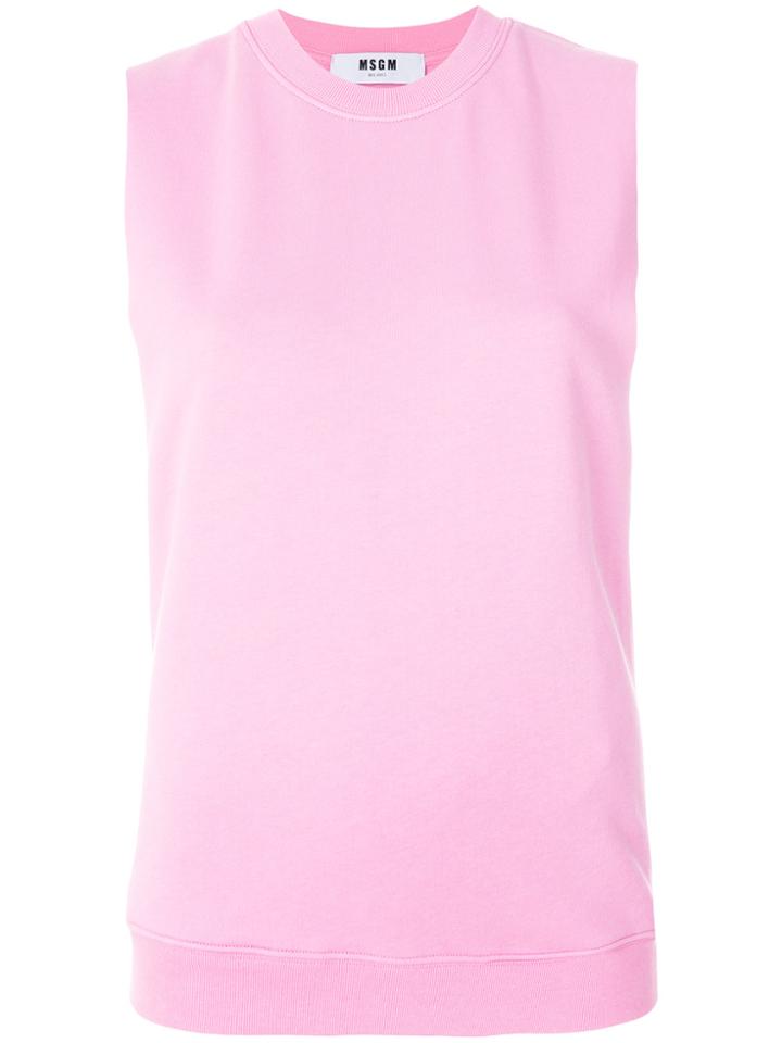 Msgm Sleeveless Tank Top - Pink & Purple