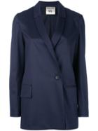 Erika Cavallini Asymmetric Front Blazer, Women's, Size: 40, Blue, Polyester/viscose/spandex/elastane