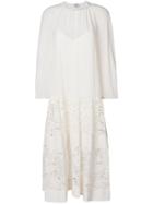 Baum Und Pferdgarten Sheer Panel Lace Dress - Neutrals