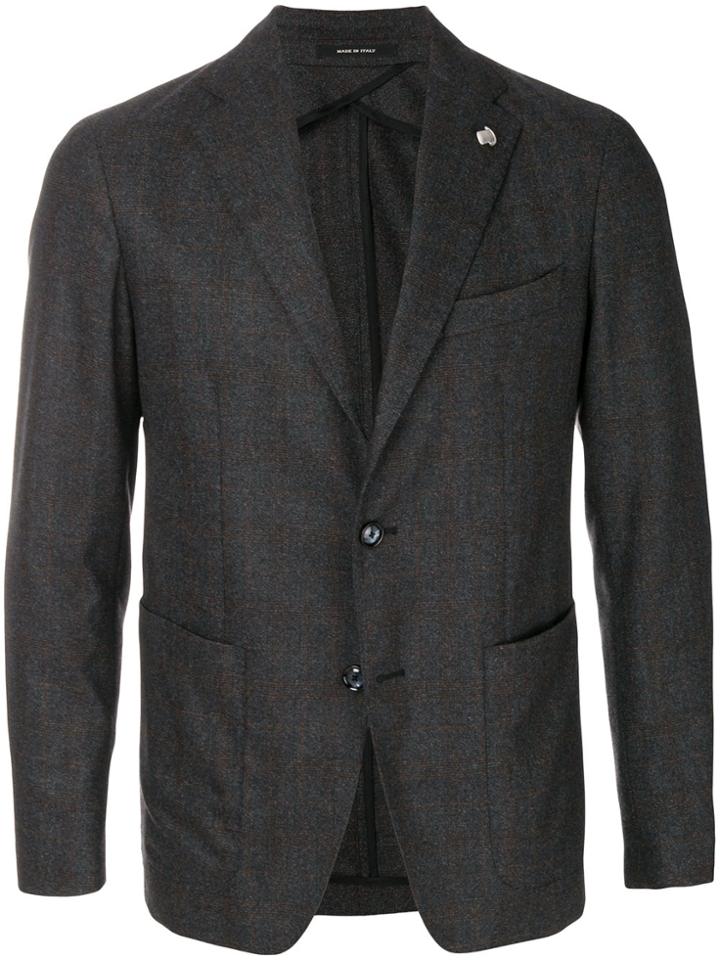 Tagliatore Long Sleeved Fitted Jacket - Grey