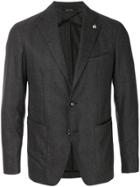 Tagliatore Long Sleeved Fitted Jacket - Grey