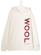 Woolrich Kids Printed Hoodie - White