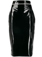 Frankie Morello Textured High-waisted Skirt - Black