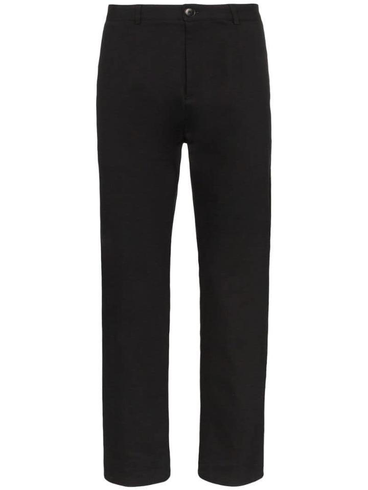 Lot78 Side-stripe Chino Trousers - Black