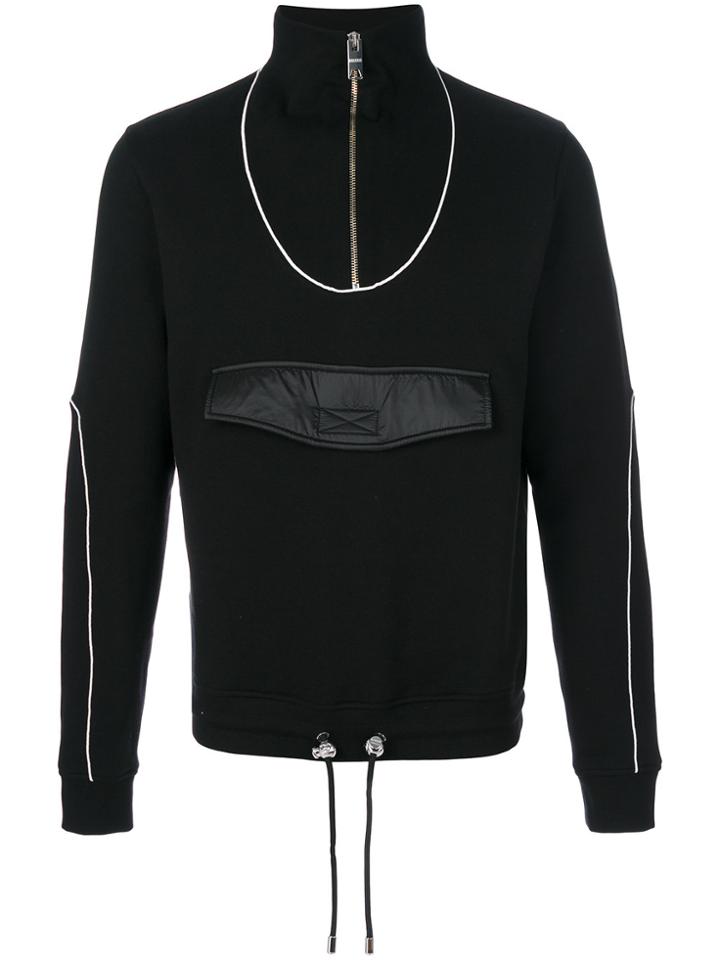 Versus Piped Track Top - Black