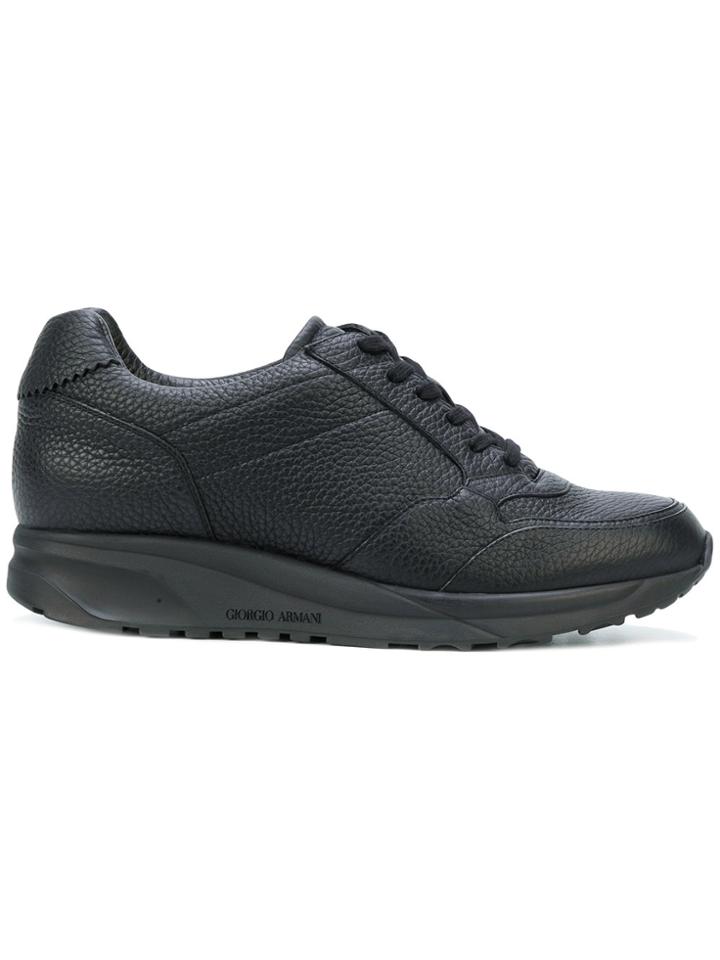 Giorgio Armani Classic Lace-up Sneakers - Black