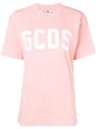 Gcds Logo Embroidered T-shirt - Pink & Purple