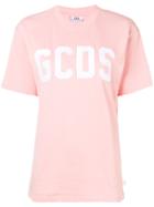 Gcds Logo Embroidered T-shirt - Pink & Purple