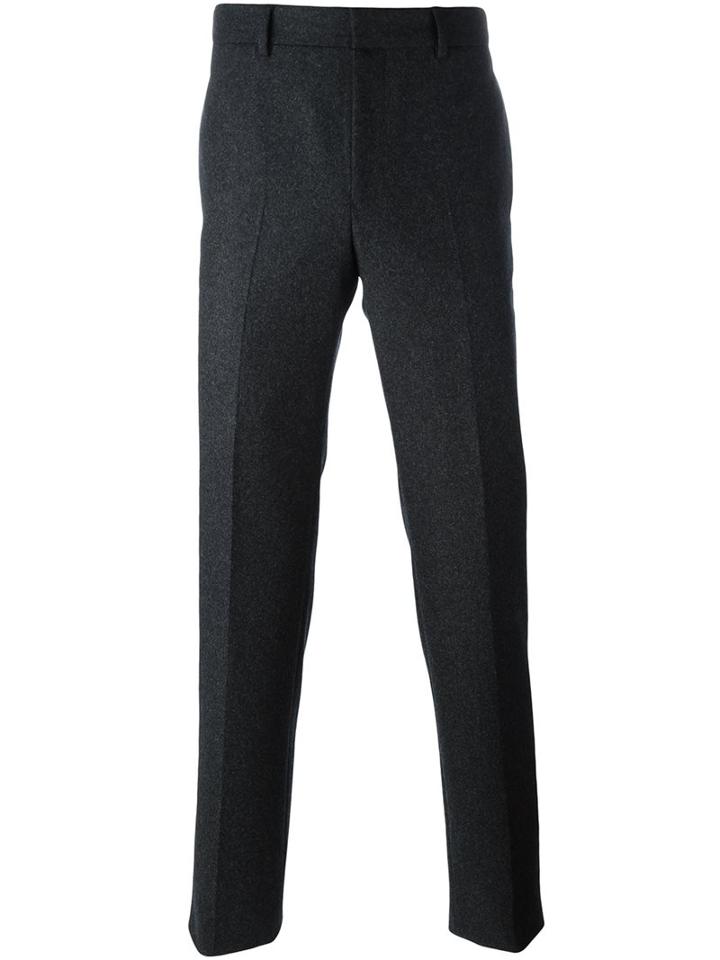 Givenchy Tailored Trousers, Men's, Size: 46, Grey, Lamb Skin/acetate/viscose/wool