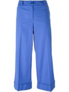 P.a.r.o.s.h. Clay Trousers, Women's, Blue, Cotton/spandex/elastane