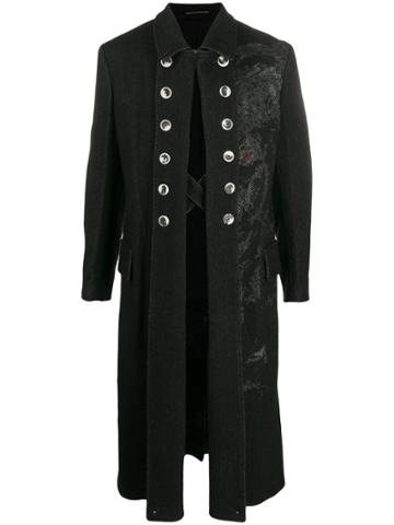 Yohji Yamamoto Buttoned Lapel Coat - Black