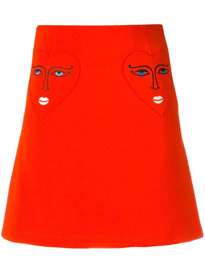 Vivetta Istrice Skirt, Women's, Size: 38, Red, Polyester/spandex/elastane/viscose/cotton