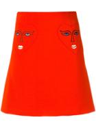 Vivetta Istrice Skirt, Women's, Size: 38, Red, Polyester/spandex/elastane/viscose/cotton