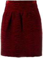 Saint Laurent Textured High-waisted Mini Skirt