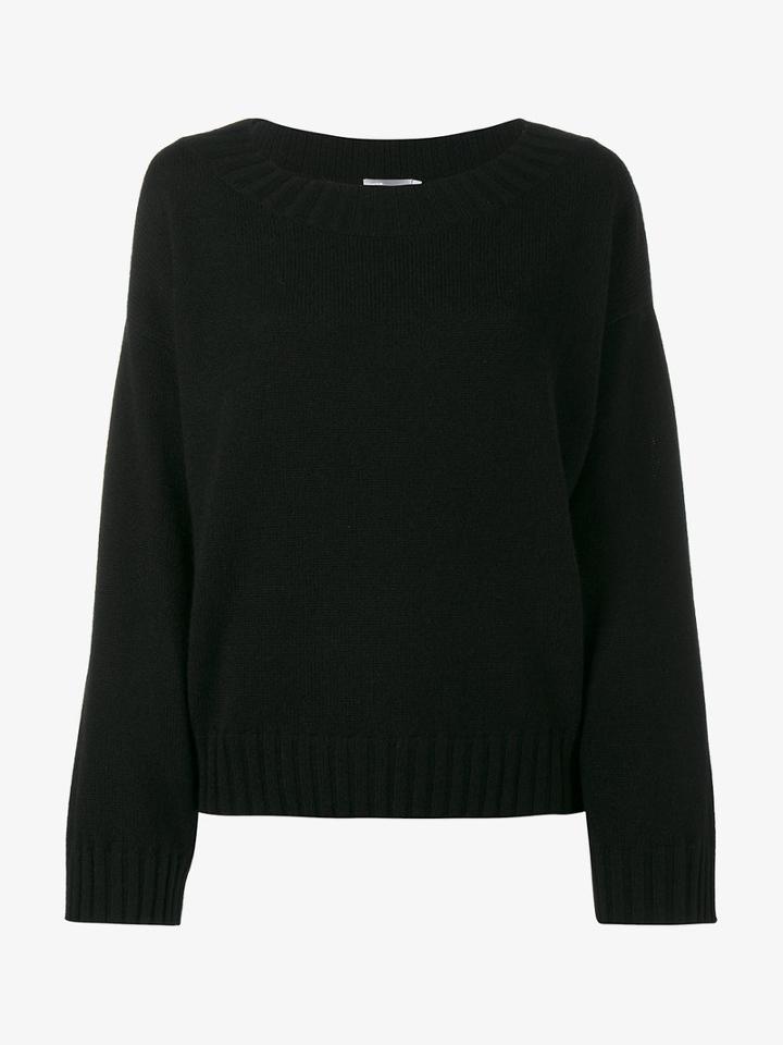 Vince Crew Neck Sweater, Women's, Size: Medium, Black, Cashmere