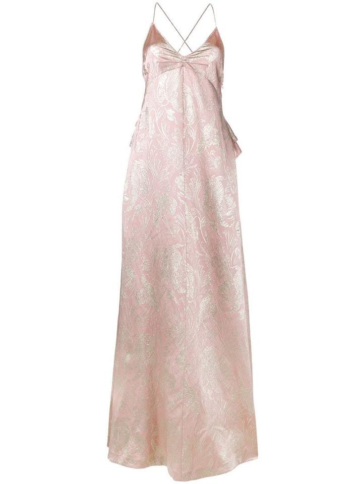 Rochas Brocade Silk Evening Dress - Pink