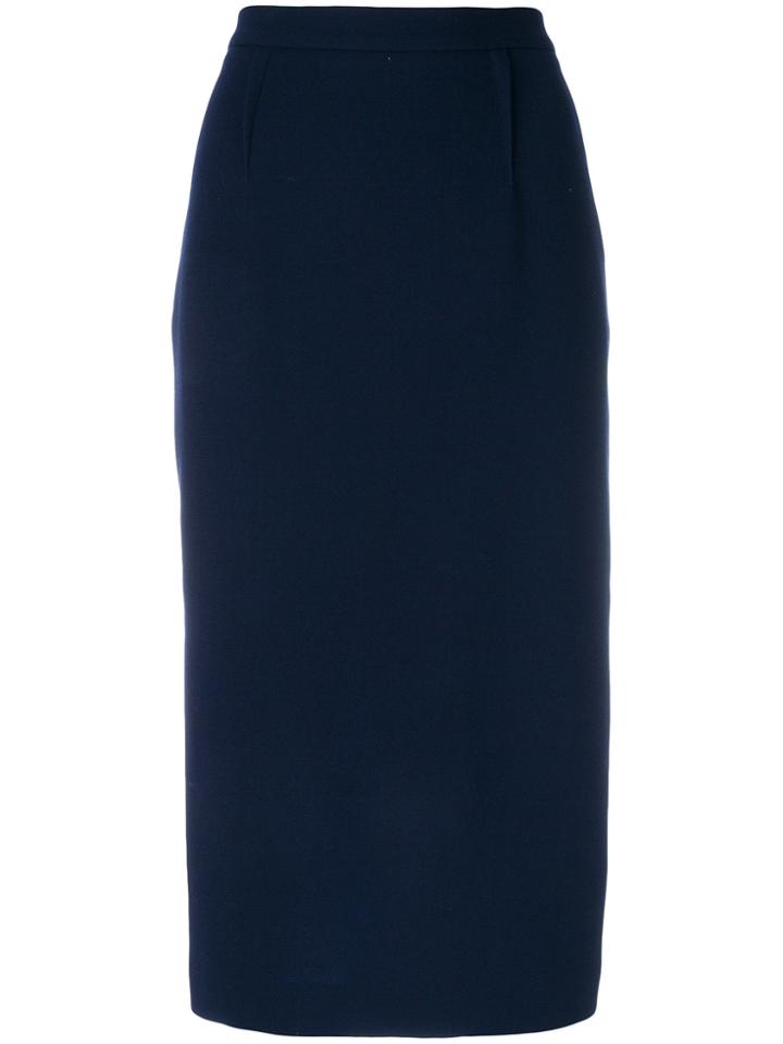 Roland Mouret High Waist Pencil Skirt - Blue
