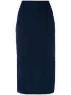 Roland Mouret High Waist Pencil Skirt - Blue