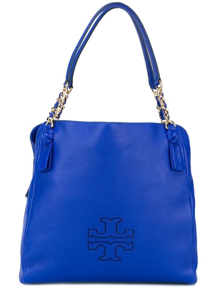 Tory Burch 'harper' Center Zip Tote, Women's, Blue