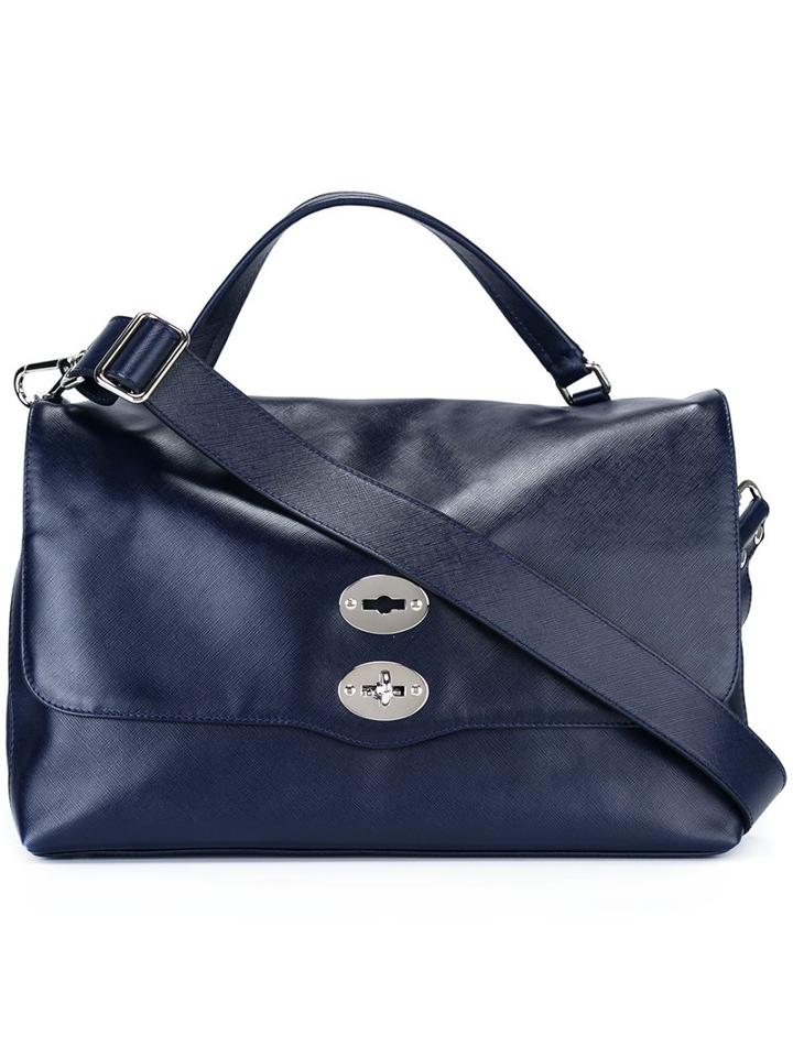 Zanellato Twist Fastening Large Tote, Women's, Blue