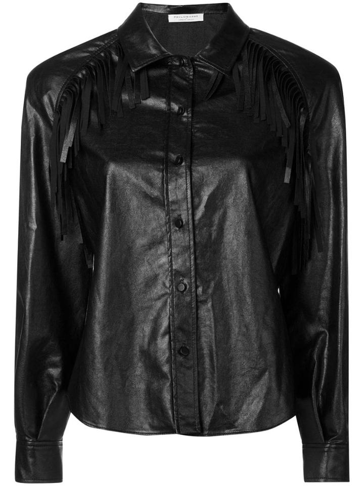 Philosophy Di Lorenzo Serafini Fringed Shirt - Black
