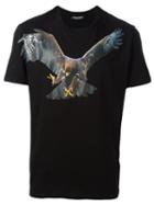 Neil Barrett Eagle Print T-shirt, Men's, Size: Xl, Black, Cotton