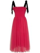 Molly Goddard X Browns Claudia Sleeveless Velvet Strap Midi Dress -