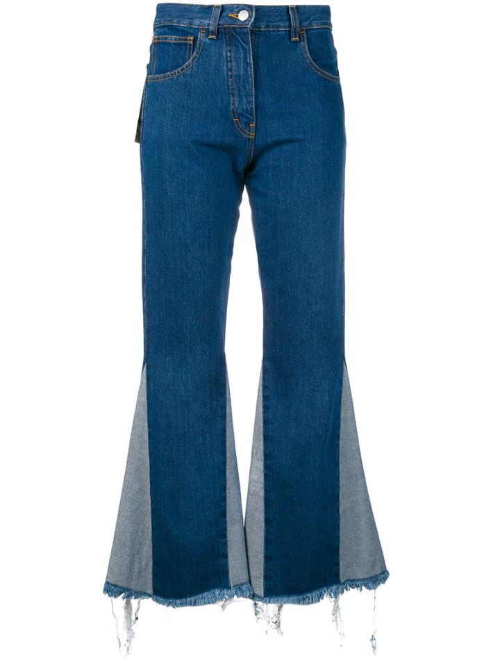 Misbhv - Denim Flared Trousers - Women - Cotton - L, Blue, Cotton