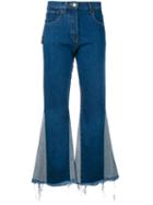 Misbhv - Denim Flared Trousers - Women - Cotton - L, Blue, Cotton