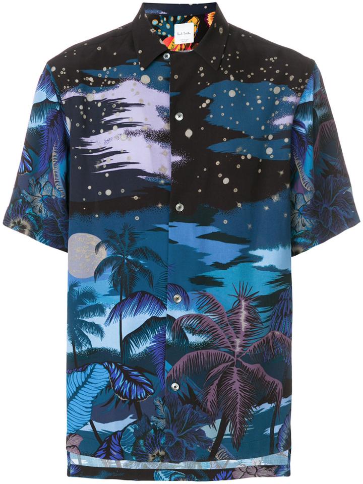 Paul Smith Midnight Print Shirt - Blue