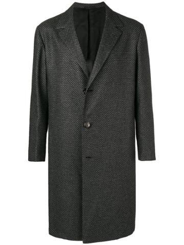 Kiton Classic Buttoned Coat - Black